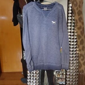 PINK Victoria's Secret Blue Crewneck Sweater